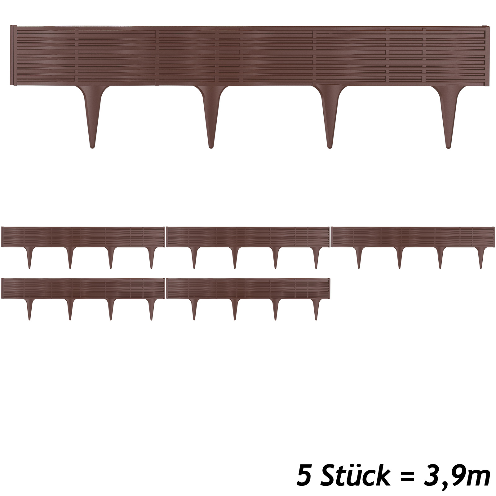 Deuba Beeteinfassung Braun 3,9m – Bild 3