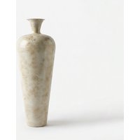 Vase Marvella B27 x T27 x H78 cm Metall Alabaster Gold Handgemacht