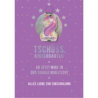 CACTUS Schulanfangs-Grußkarte, Einhorn – Bild 2