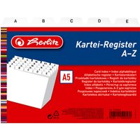 herlitz Karteiregister A - Z, PP, A7 quer, weiß, 24-teilig – Bild 2