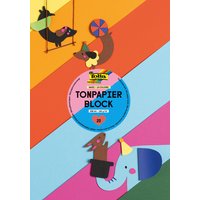 folia Tonpapierblock, DIN A4, 130 g/qm, 20 Blatt