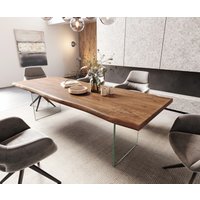 DELIFE Edge Esstisch Akazie Braun
