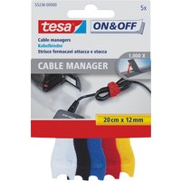 tesa On & Off Klett-Kabelbinder Cable Manager small, farbig – Bild 2