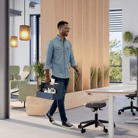 LEITZ Tragbarer Schreibtisch-Organizer mit Holzgriff, Stoff