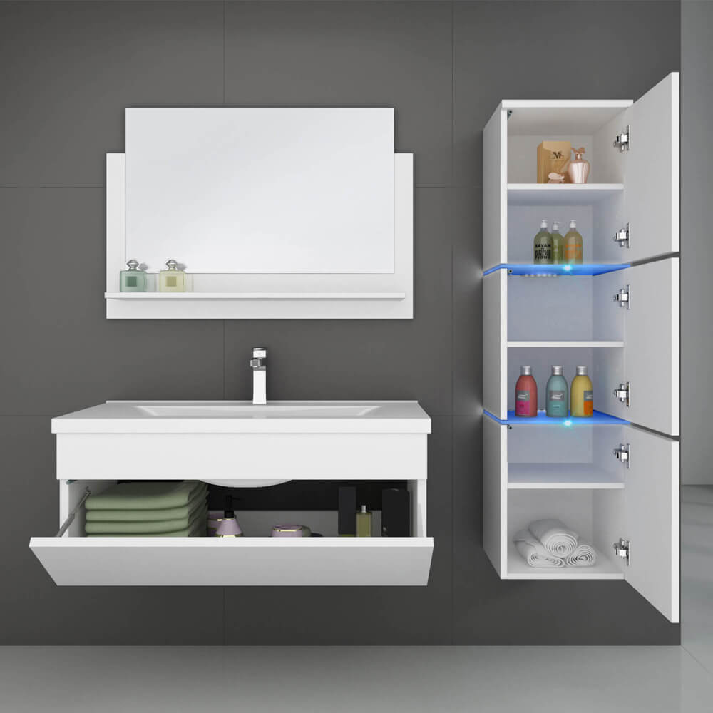 Home Deluxe 4058166032782 Badmöbelset Weiß – Bild 5