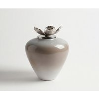 Vase Florena B29 x T29 x H35 cm Glas Mokka Opal Handgemacht