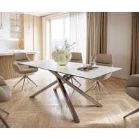 DELIFE Edge Esstisch Laminam Weiß – Bild 2