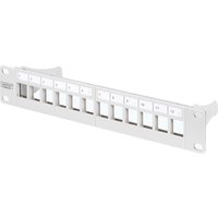 DIGITUS 10, Modular Patch Panel, 12 Ports, lichtgrau