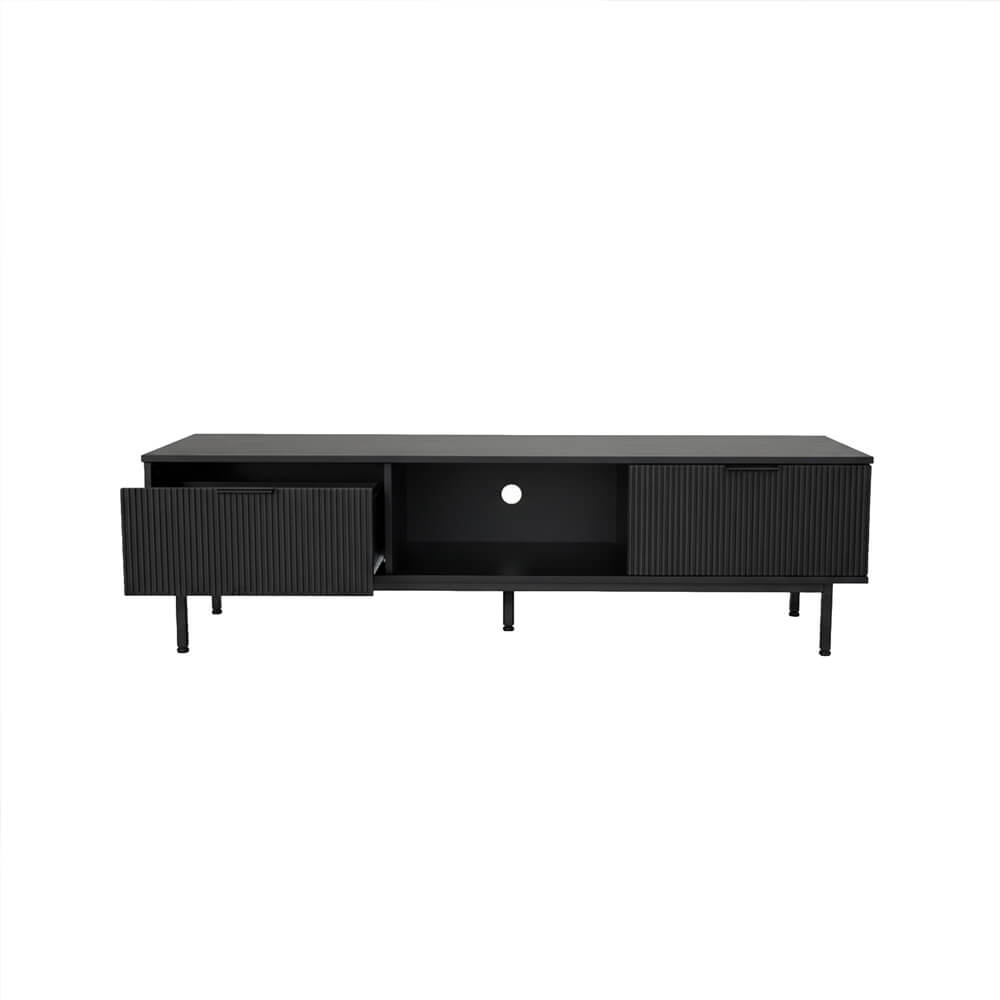 TV-Schrank NYLA Schwarz - 160 x 43 cm – Bild 4