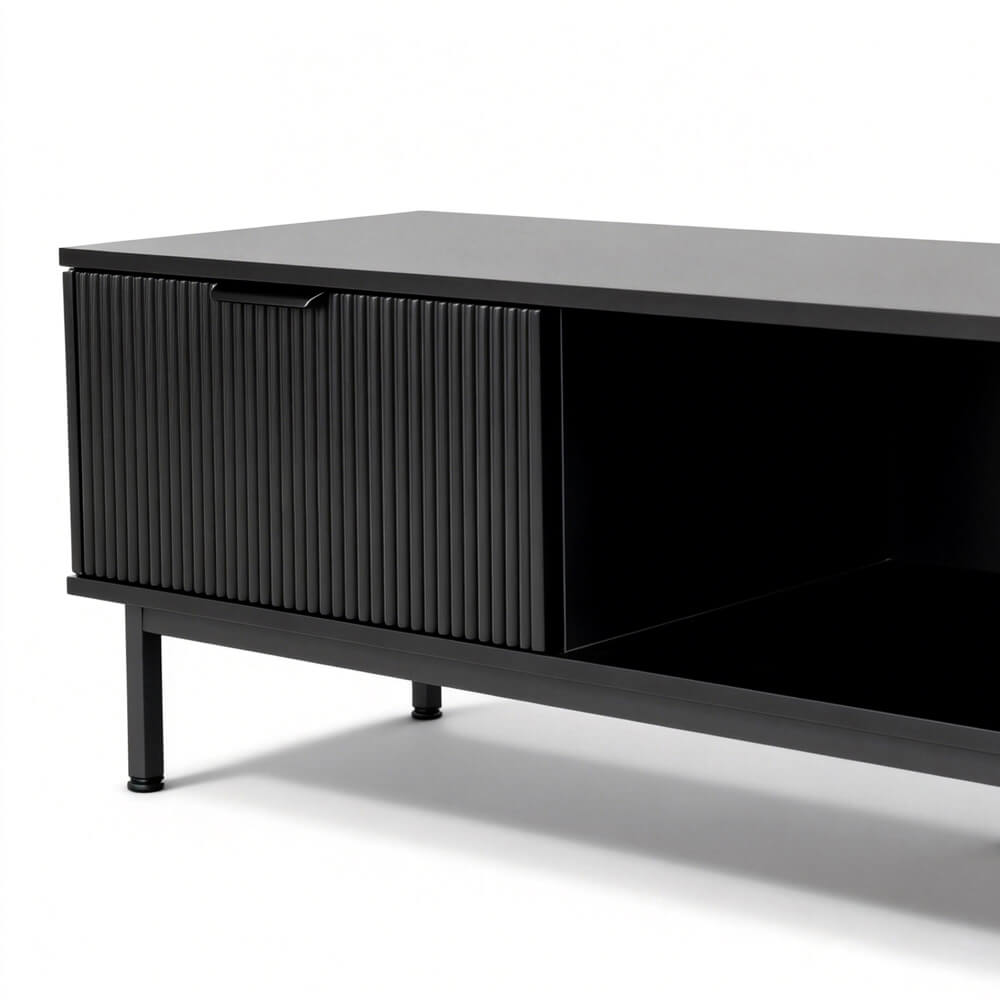 TV-Schrank NYLA Schwarz - 160 x 43 cm – Bild 6