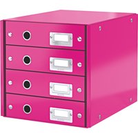 LEITZ Schubladenbox Click & Store WOW, 4 Schübe, pink – Bild 2