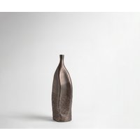 Vase Norevo B14 x T13 x H40 cm Aluminium Hämatit Gegossen – Bild 2