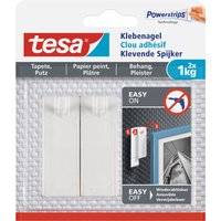 tesa Powerstrips Klebenagel für Tapeten und Putz, 1,0 kg – Bild 2