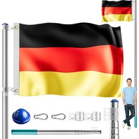 monzana Fahnenmast Alu 630cm inkl Deutschland-Flagge