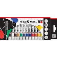 Marabu Acrylfarben-Set, Artist Acryl, 12 x 12 ml