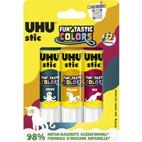 UHU Klebestift stic FUN, TASTIC COLORS, 3x 21 g, Blister