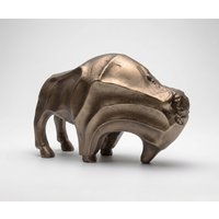 Figur Taurus B12 x T28 x H18 cm Aluminium Aurum Satin Gegossen