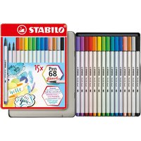 STABILO Pinselstift Pen 68 brush, 15er Metalletui