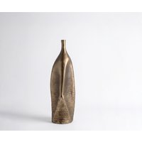 Vase Norevo B15 x T15 x H51 cm Aluminium Aurum Satin Gegossen