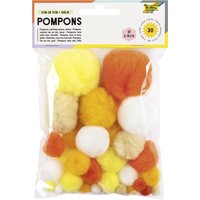 folia Pompons, 30 Stück, TON IN TON MIX Gelb – Bild 2