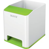 LEITZ Sound Stifteköcher WOW Duo Colour, 2 Fächer, grün