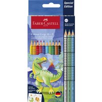 FABER-CASTELL Dreikant-Buntstifte Colour GRIP Dino, 10 3