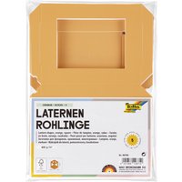 folia Mini-Laternen-Zuschnitt, 100 x 100 x 120 mm, orange – Bild 2