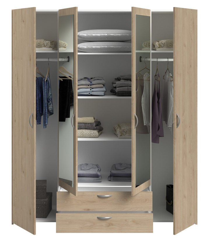 Parisot Kinder-Drehtürenschrank Daily 13 160 x 185 cm braun – Bild 3