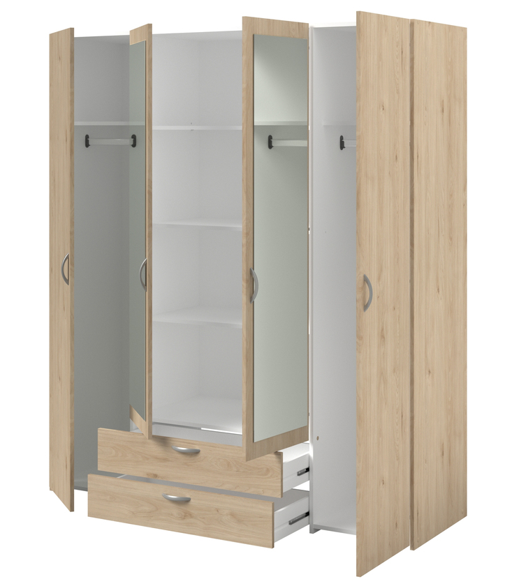 Parisot Kinder-Drehtürenschrank Daily 13 160 x 185 cm braun – Bild 4