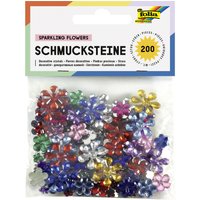 folia Schmucksteine, Blumen, Größen und Farben sortiert