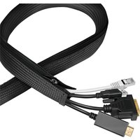 LogiLink Kabelbündler, 1,0 m, Kapazität: 30 mm, schwarz