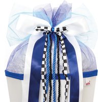 ROTH Schultütenschleife, Speed, weiß/blau/schwarz