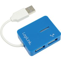 LogiLink USB 2.0 Hub Smile, 4 Port, blau – Bild 2