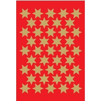 HERMA Weihnachts-Sticker DECOR, Sterne, 14 mm, gold