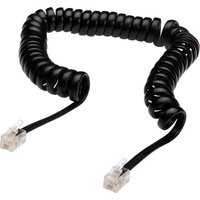 DIGITUS Hörerkabel RJ10 Stecker - RJ10 Stecker, gewendelt