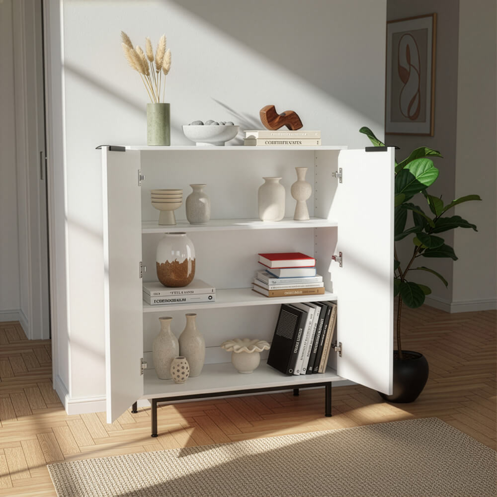 Sideboard NYLA Weiß - 115 x 90 cm – Bild 3