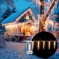 monzana Lichterkette Eiszapfen Warmweiß 13m – Bild 2