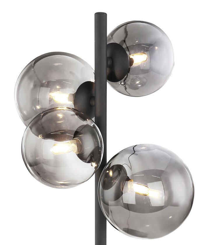 GLOBO LED Retrofit Tischlampe Riha 30x18m 54cm schwarz /grau – Bild 3