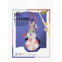 folia DIY Laternen-Bastelset circus, metallic-blau – Bild 2