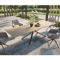 DELIFE Edge Outdoortisch Keramik Edelstahl
