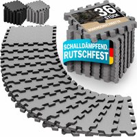 monzana Bodenschutz -Puzzlematten 36er-Set Grau 175x175x1cm