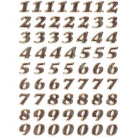 HERMA Zahlen-Sticker 0-9, Prismaticfolie gold glitzernd