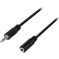LogiLink Audiokabel, Stecker - Kupplung, 3 m, schwarz