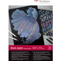Tombow Zeichenblock, Black Paper, DIN A5, blanko, 250 g/qm