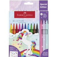 FABER-CASTELL Fasermaler Einhorn, 10 3 Kartonetui