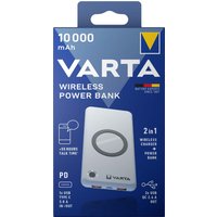 VARTA Powerbank, Wireless, 10.000 mAh, weiß