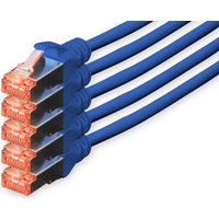 DIGITUS Patchkabel Kat. 6, S/FTP, 10,0 m, blau, 5er – Bild 2