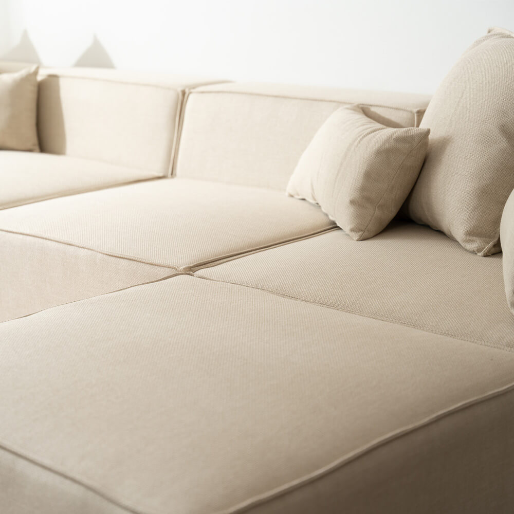 Home Deluxe 4058166244642 Sofa Beige – Bild 4