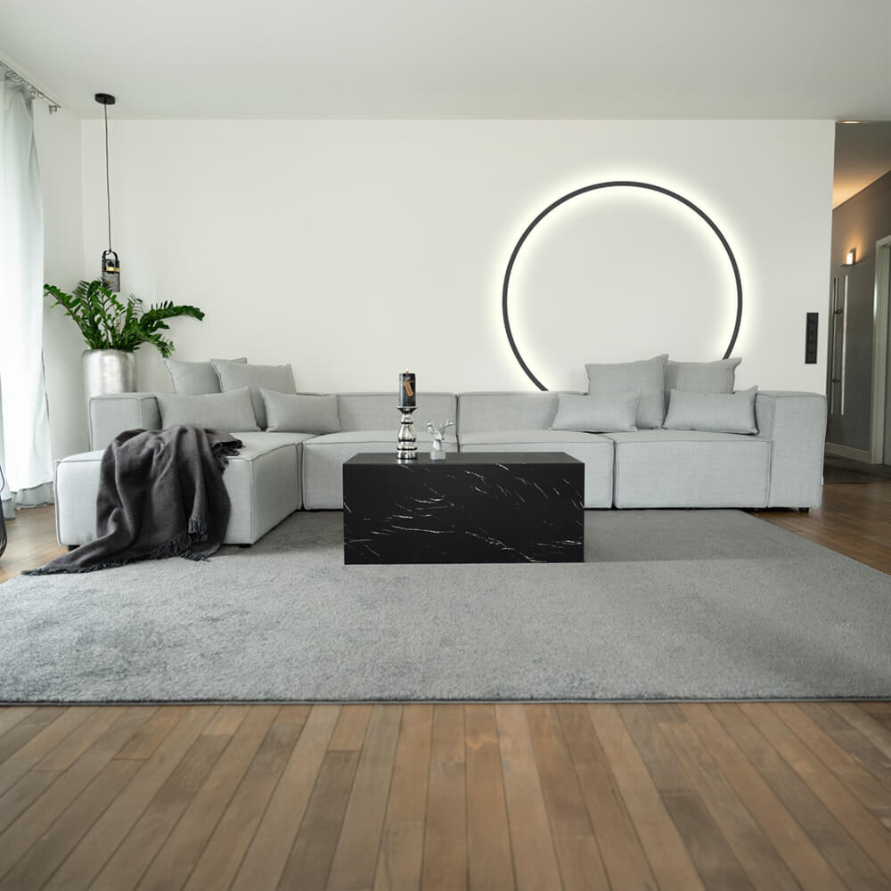 Home Deluxe 4058166244680 Sofa Hellgrau – Bild 3