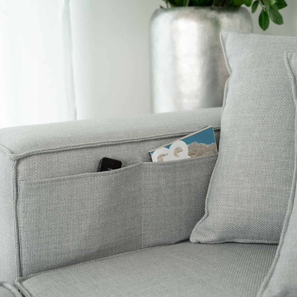Home Deluxe 4058166244680 Sofa Hellgrau – Bild 5